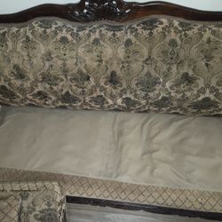 Traditional Real-Wood 3-Piece Sectional Sofa – Approx. 124" x 110"