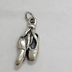 RETIRED James Avery silver Ballet Toeshoes Charm