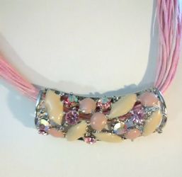 Pretty Pink Rhinestone Choker