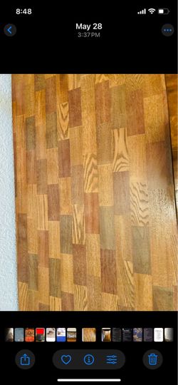 Industrial wood butcher block-style top  writing desk/table