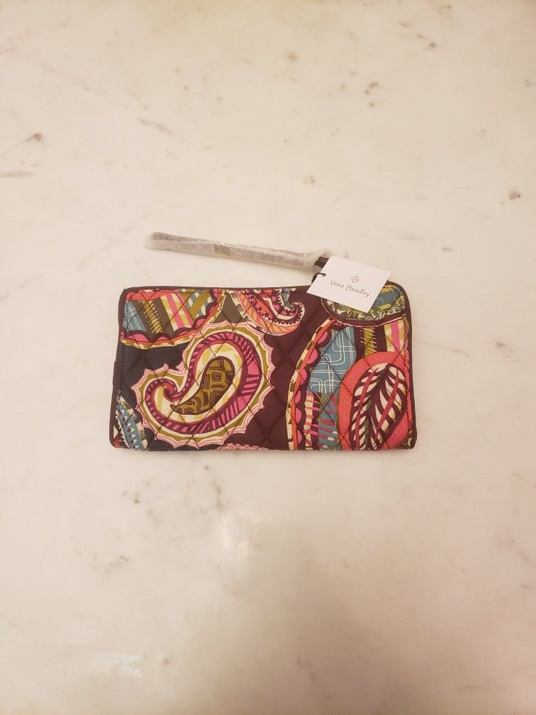 Vera Bradley RFID Front Zip Wristlet, New With Tags