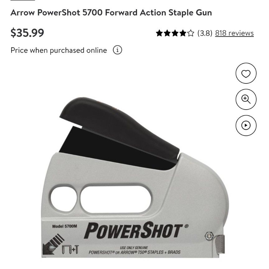 Powershot 5700 Staple Gun - Forward Action Stapler