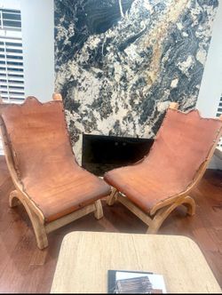 Pair of vintage Butaque Mexican vintage accents chairs