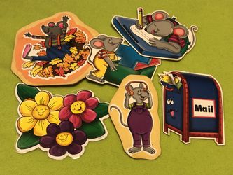 Bulletin Board Decorations Cut Outs Mice Mouse Flower Flowers Mail School Fall Spring