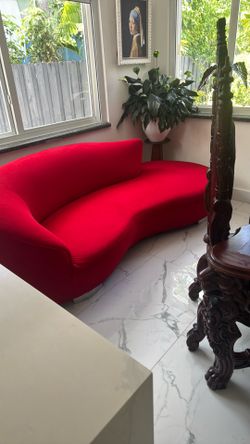 Modern red sofa