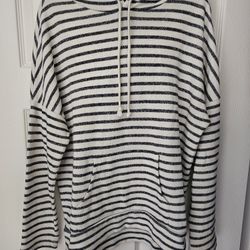 Small Forever 21 Striped Long Sleeve Women's Woman's Hooded Sweater Cotton WS364
