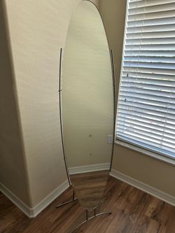 Full length oval mirror