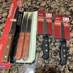 Kitchen Knife Set Roast Slicer, Steak Knife Set And Pairing Knives 