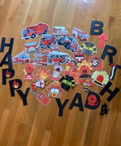 Fire Fighter Happy Birthday Party Accessories