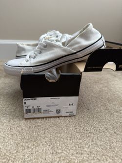 Women’s Coral OX White Converse Size 8