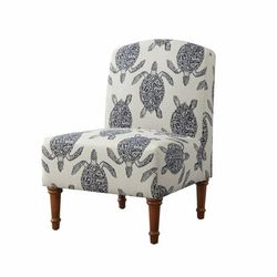 Linon Tortuga Accent Chair Sea Turtle Print