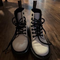 Dr Martens white boots