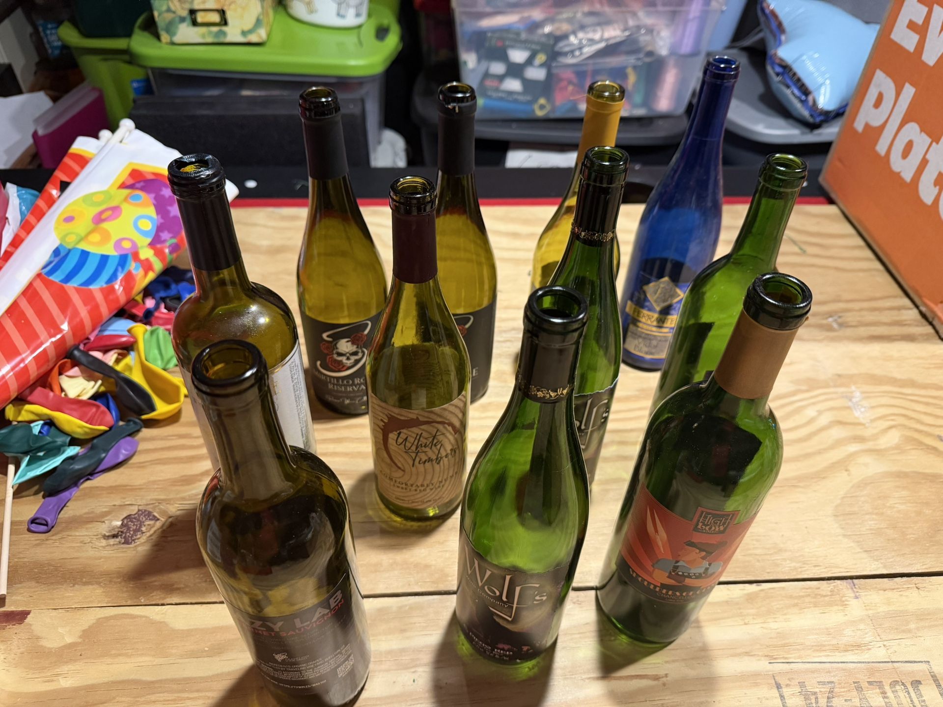 Wine Bottles Colored