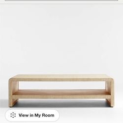 Meadow Grasscloth Coffee Table Crate & Barrel 