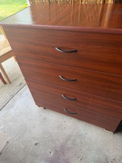 4-Drawer Dresser in Dark Wood Finish