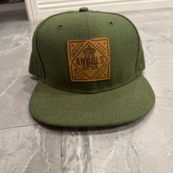 New Era Los Angeles Angels American League Men’s 7 1/2 Fitted Green Cap Hat EUC