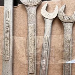 Craftsman USA Open-End Wrench Lot – 4 Large SAE Sizes