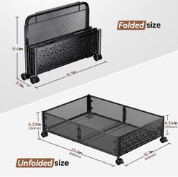 Rolling Metal Under-Bed Storage Container