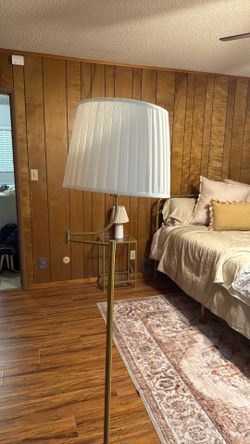 Gold floor lamp