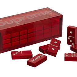 Supreme Aluminum Dominoes Set - Red
