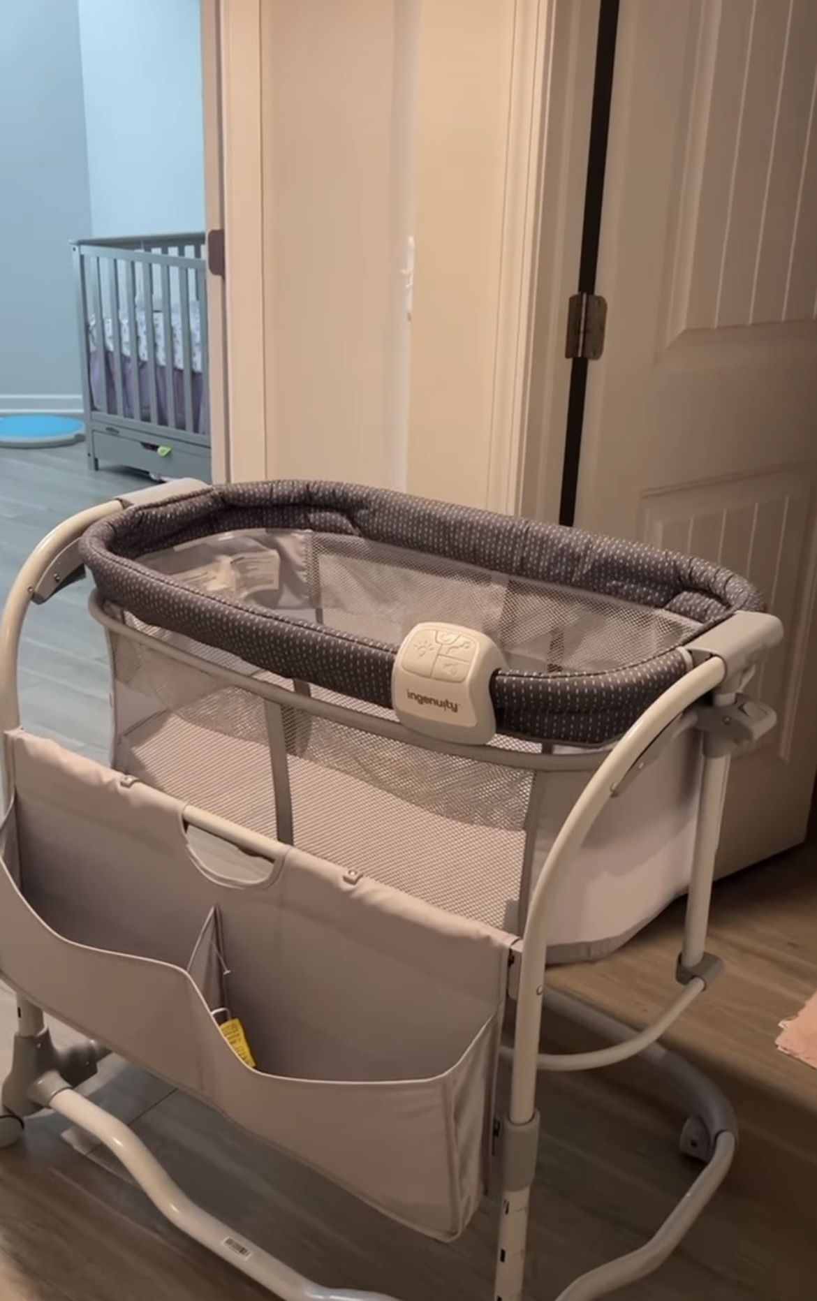 Ingenuity Dream & Grow Bedside Baby Bassinet 2-Mode Crib 0-12 Months, Adjustable Height