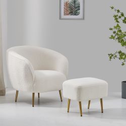 White Single Lounge Chair