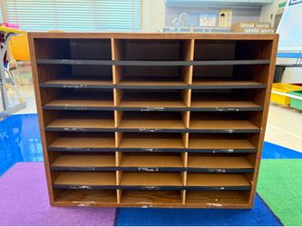 Compartment Wood Classroom Organizer Office Cubbies