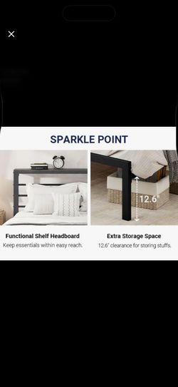 King size bedframe with headboard