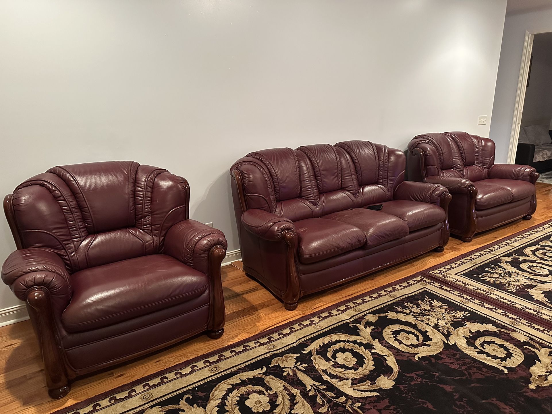 Leather Couches Set
