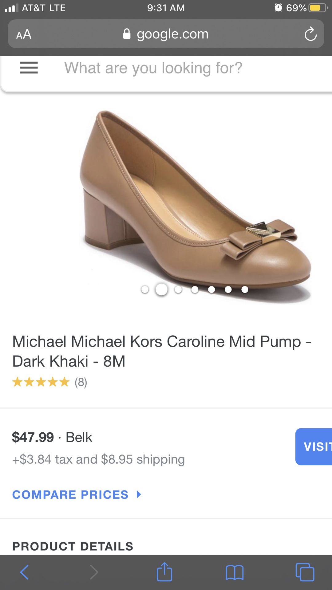 Michael kor shoes leather 8