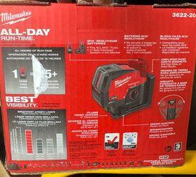 Milwaukee M12 12-Volt Lithium-lon Cordless Green 125 ft. Cross Line and Plumb Points Laser Level (Tool-Only)