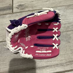 Girl T-Ball Baseball Bat And Glove 