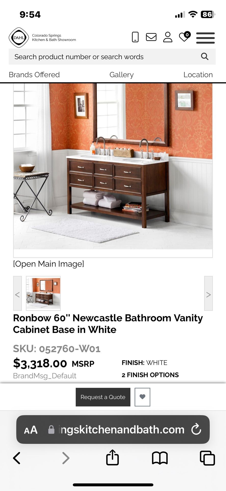 Ronbow Double Sink Vanity