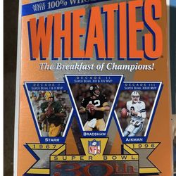 Wheaties Super Bowl 30th Anniversary Box Terry Bradshaw (unopened)