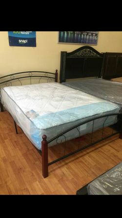 Queeb bed frame and mattress orthopedic