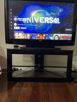 Glass Metal TV Stand