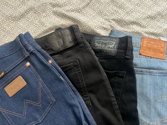 Levi's, Wrangler and American Eagle Jeans