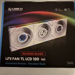 UNI FAN TL LCD 120 Reverse Blade White 