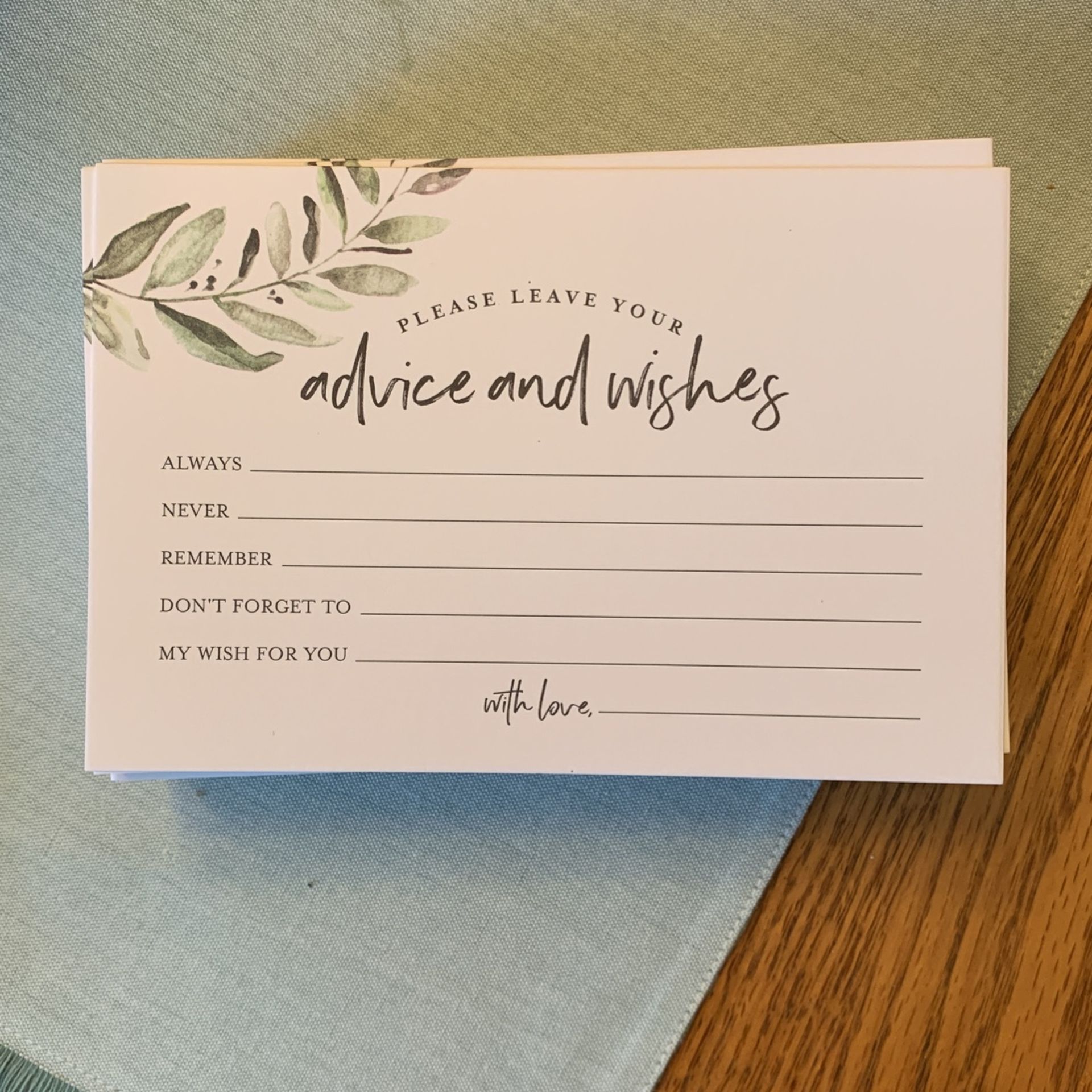 Advice And Wishes Card Wedding Card (100 Cards)