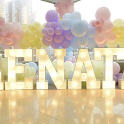Party Decoration Marquee Letters /letras Gigantes Con Luces 