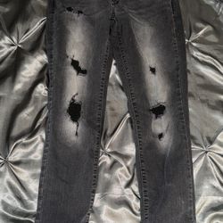 DENIZEN levi distress boyfriend jeans