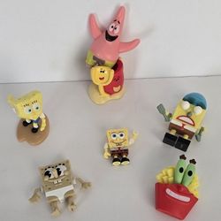 Collectible✨️SpongeBob SquarePants Burger King Toy Lot Various 7 ~ ALL For $8 
🟨👖They typically measure between 2 and 3 inches tall. 
⭐️ 