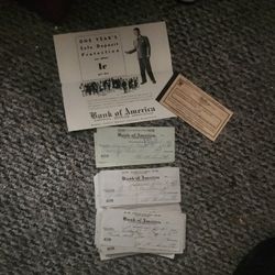 Returned Checks From Dated As Back As 1939 From Bank Of America !   Make Me Offer!!