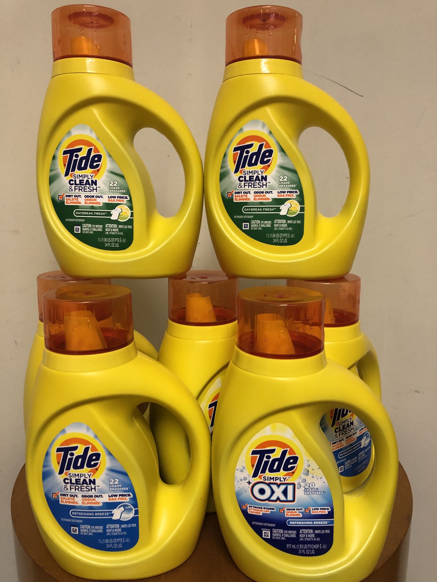 Tide simply (20 - 22 loads) $3 each only