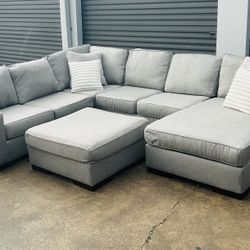 Ashley 4 Pc Sectional With Chaise And Ottoman 