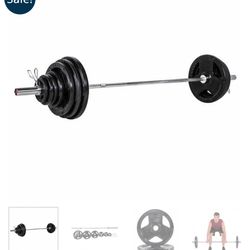 Inspire 300 lb Olympic Rubber Grip Weight Set whit bar.