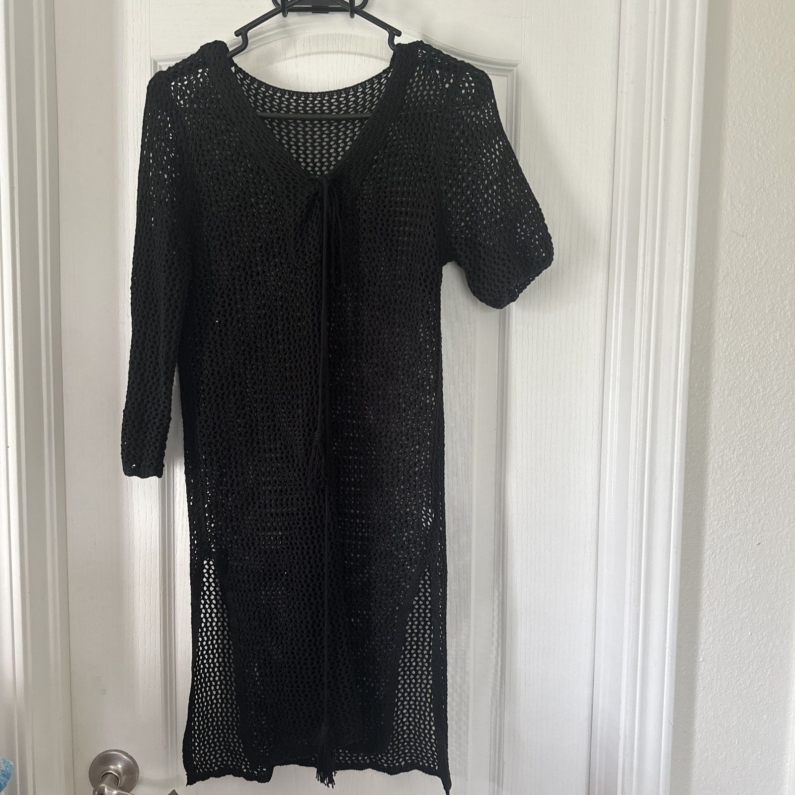 Beach cover Up Black Dress Small