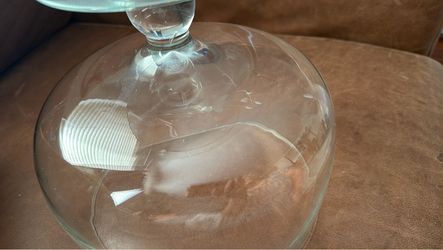 Glass princess house, pedestal trifle dish/ bowl