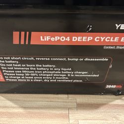 12.8 V Lithium Ion Phosphate Battery 300 Amp Hour Bought Recently