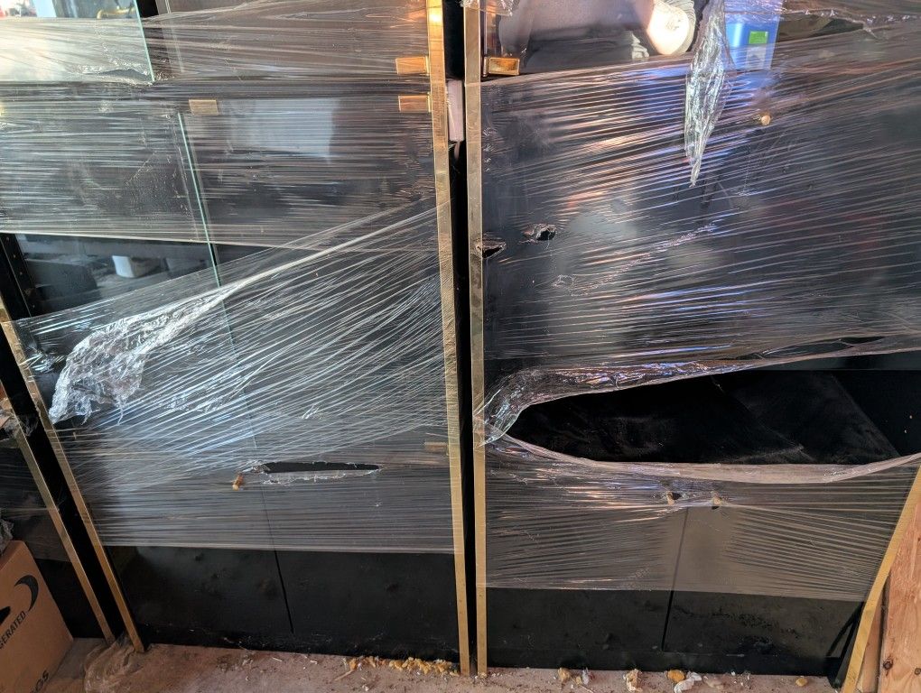 Black Cabinets With Glass Doors
